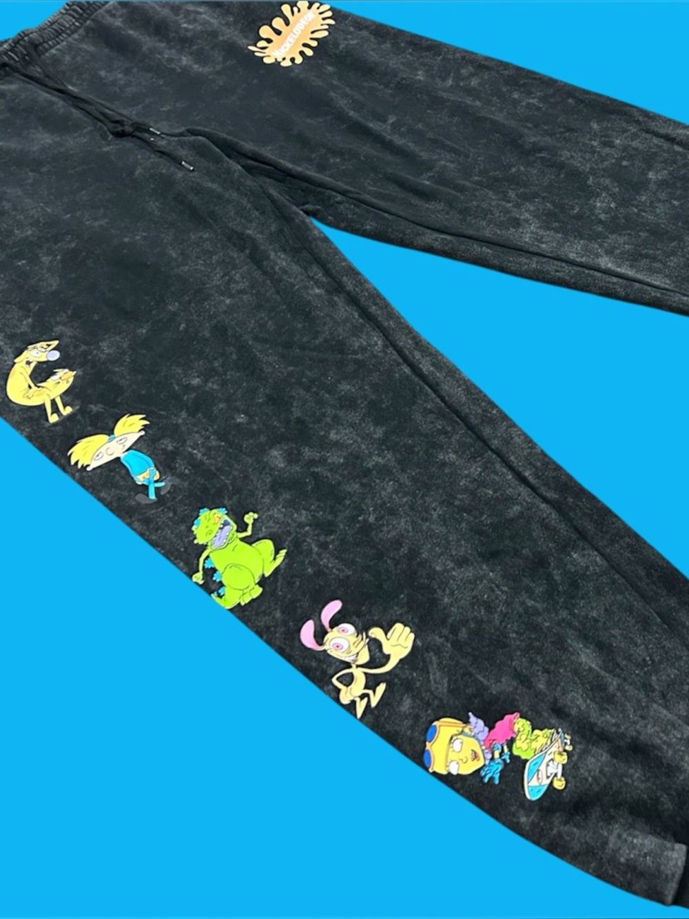 Nickelodeon Men's Mineral Wash Graphic Joggers - Big & Tall 3XL